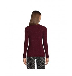 Women's Tall Cashmere Crewneck Sweater Red $97.98 Sweaters