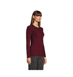 Women's Tall Cashmere Crewneck Sweater Red $97.98 Sweaters