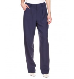 Women's Single-Pleat Career Pants Midnight Blue $47.25 Pants