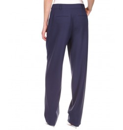 Women's Single-Pleat Career Pants Midnight Blue $47.25 Pants