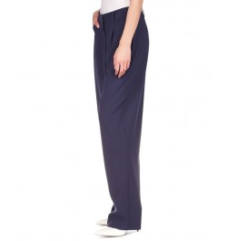 Women's Single-Pleat Career Pants Midnight Blue $47.25 Pants