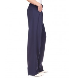 Women's Single-Pleat Career Pants Midnight Blue $47.25 Pants