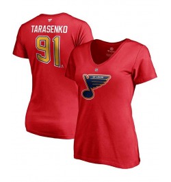 Women's Vladimir Tarasenko Red St. Louis Blues 2020/21 Special Edition Authentic Stack Name Number V-Neck T-shirt Red $22.67 ...