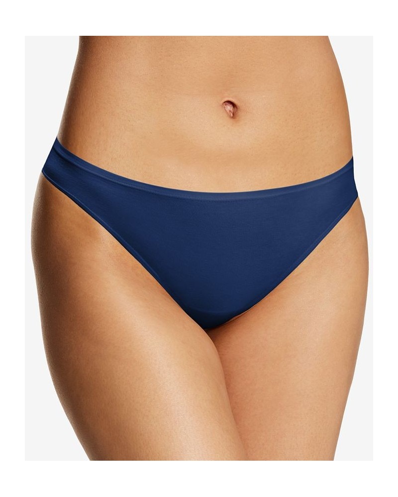 Women's Cotton Comfort Thong Underwear DMCOBK Team Navy $8.75 Panty