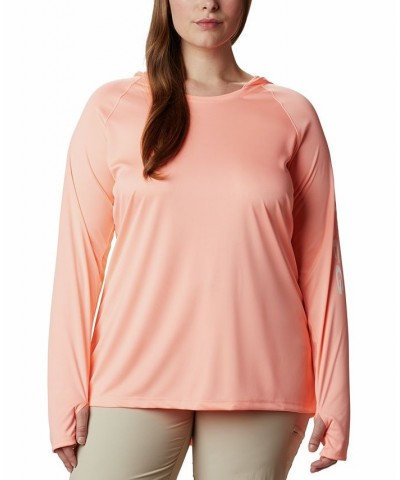 Plus Size PFG Hoodie Tidal Tee Active Top Orange $28.05 Sweatshirts