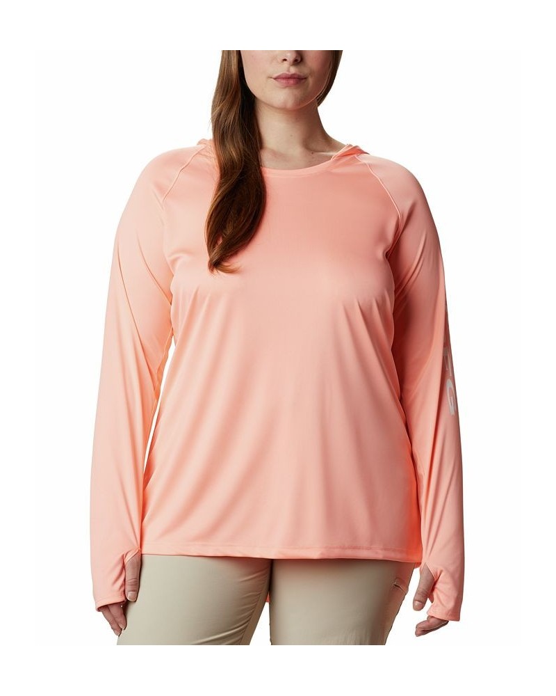 Plus Size PFG Hoodie Tidal Tee Active Top Orange $28.05 Sweatshirts