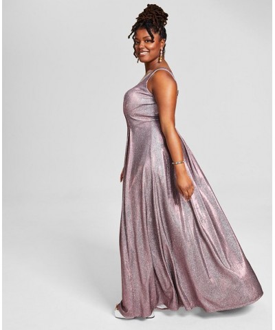 Trendy Plus Size Sherri Shine Ball Gown Fuschia/Silver $52.15 Dresses