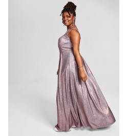 Trendy Plus Size Sherri Shine Ball Gown Fuschia/Silver $52.15 Dresses