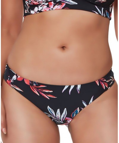 Floral-Print Hipster Bikini Bottoms Black Multi $14.35 Swimsuits