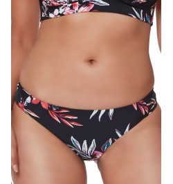 Floral-Print Hipster Bikini Bottoms Black Multi $14.35 Swimsuits