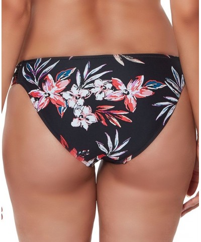 Floral-Print Hipster Bikini Bottoms Black Multi $14.35 Swimsuits