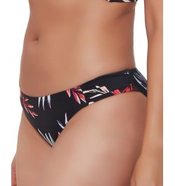 Floral-Print Hipster Bikini Bottoms Black Multi $14.35 Swimsuits