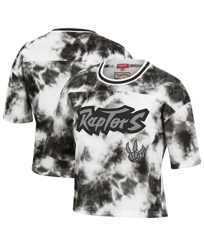 Women's Black White Toronto Raptors Hardwood Classics Tie-Dye Cropped T-shirt Black, White $36.00 Tops