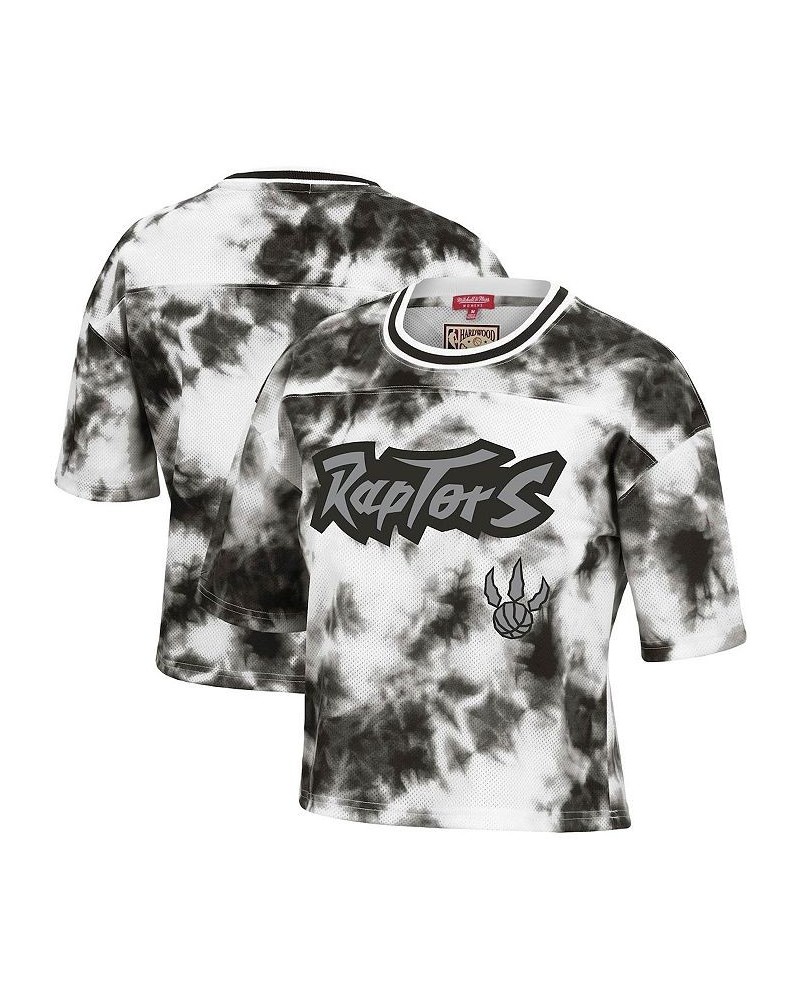 Women's Black White Toronto Raptors Hardwood Classics Tie-Dye Cropped T-shirt Black, White $36.00 Tops