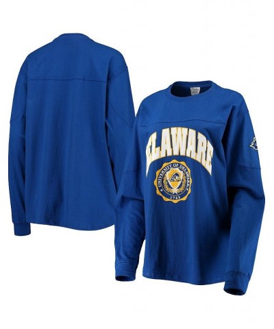 Women's Royal Delaware Fightin' Blue Hens Edith Long Sleeve T-shirt Royal $33.59 Tops