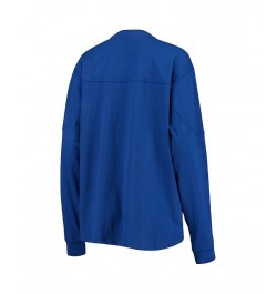 Women's Royal Delaware Fightin' Blue Hens Edith Long Sleeve T-shirt Royal $33.59 Tops