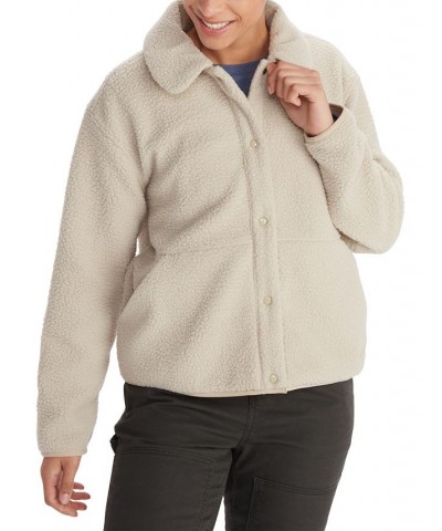 Women's Aros Fleece Jacket Tan/Beige $40.95 Jackets