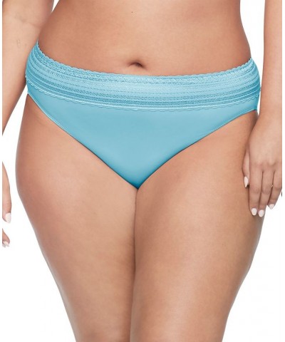 Warners No Pinching No Problems Dig-Free Comfort Waist with Lace Microfiber Hi-Cut 5109 Blue Moon $9.41 Panty