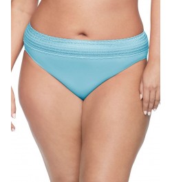 Warners No Pinching No Problems Dig-Free Comfort Waist with Lace Microfiber Hi-Cut 5109 Blue Moon $9.41 Panty