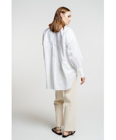 Women's Museo Button Up Shirt White $53.72 Tops