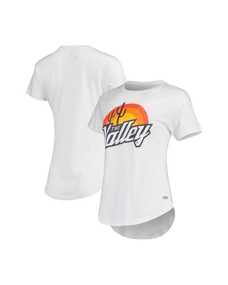 Women's White Phoenix Suns The Valley City Edition Phoebe Tri-Blend T-shirt White $29.49 Tops