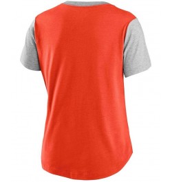 Women's Orange Gray San Francisco Giants Cooperstown Collection Logo Tri-Blend Mid V-Neck T-shirt Orange $29.99 Tops