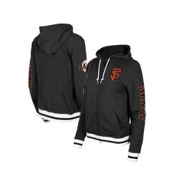 Women's Black San Francisco Giants Elite Tri-Blend Full-Zip Hoodie Black $38.50 Sweatshirts