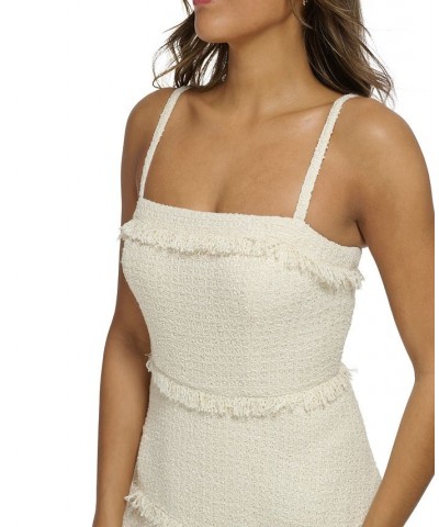 Women's Fringed Tiers Sleeveless Dress Ivory $207.05 Dresses