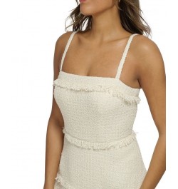 Women's Fringed Tiers Sleeveless Dress Ivory $207.05 Dresses