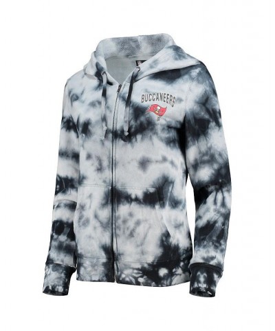 Women's Black Tampa Bay Buccaneers Tie-Dye Fleece Full-Zip Hoodie Black $28.98 Sweatshirts