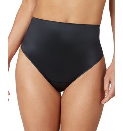 Shaping Satin Seamless Thong Underwear 40063R Black $23.32 Shapewear