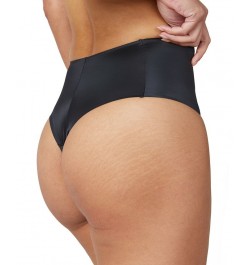 Shaping Satin Seamless Thong Underwear 40063R Black $23.32 Shapewear