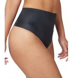 Shaping Satin Seamless Thong Underwear 40063R Black $23.32 Shapewear