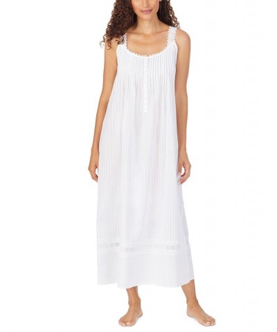 Cotton Dobby Stripe Nightgown White $46.00 Sleepwear