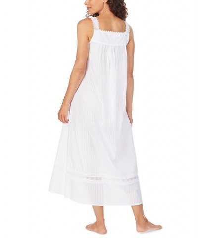 Cotton Dobby Stripe Nightgown White $46.00 Sleepwear