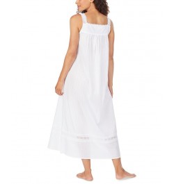 Cotton Dobby Stripe Nightgown White $46.00 Sleepwear