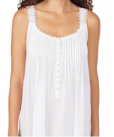 Cotton Dobby Stripe Nightgown White $46.00 Sleepwear