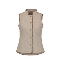 Womens' Quilted Riding Vest Taupe Herringbone $27.98 Coats