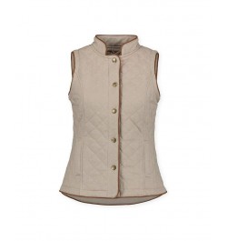 Womens' Quilted Riding Vest Taupe Herringbone $27.98 Coats