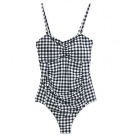 MAMA PRIMA Post Pregnancy Compression Nursing Swimsuit Black Gingham $30.16 Swimsuits