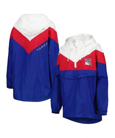 Women's Blue Red New York Rangers Staci Half-Zip Windbreaker Jacket Blue, Red $47.56 Jackets
