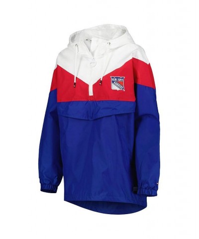 Women's Blue Red New York Rangers Staci Half-Zip Windbreaker Jacket Blue, Red $47.56 Jackets