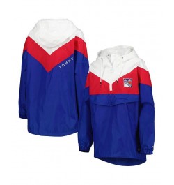 Women's Blue Red New York Rangers Staci Half-Zip Windbreaker Jacket Blue, Red $47.56 Jackets