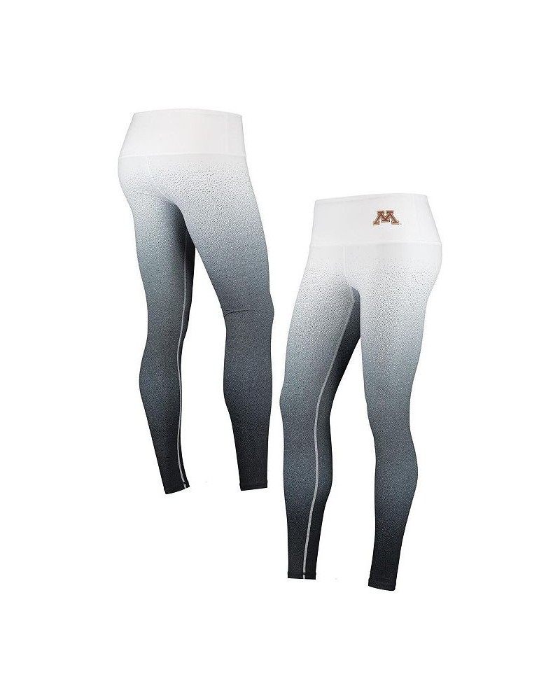 Women's White Black Minnesota Golden Gophers Static Print Ombre Leggings White, Black $33.79 Pants