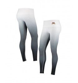 Women's White Black Minnesota Golden Gophers Static Print Ombre Leggings White, Black $33.79 Pants