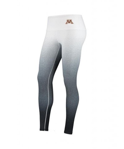 Women's White Black Minnesota Golden Gophers Static Print Ombre Leggings White, Black $33.79 Pants