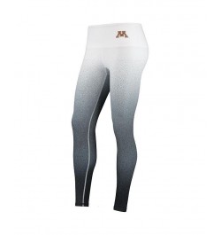 Women's White Black Minnesota Golden Gophers Static Print Ombre Leggings White, Black $33.79 Pants