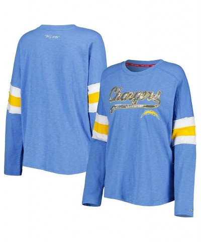 Women's Powder Blue Los Angeles Chargers Justine Long Sleeve Tunic T-shirt Powder Blue $39.41 Tops