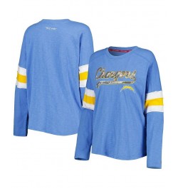 Women's Powder Blue Los Angeles Chargers Justine Long Sleeve Tunic T-shirt Powder Blue $39.41 Tops