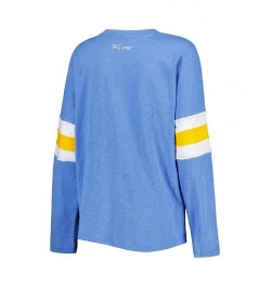 Women's Powder Blue Los Angeles Chargers Justine Long Sleeve Tunic T-shirt Powder Blue $39.41 Tops